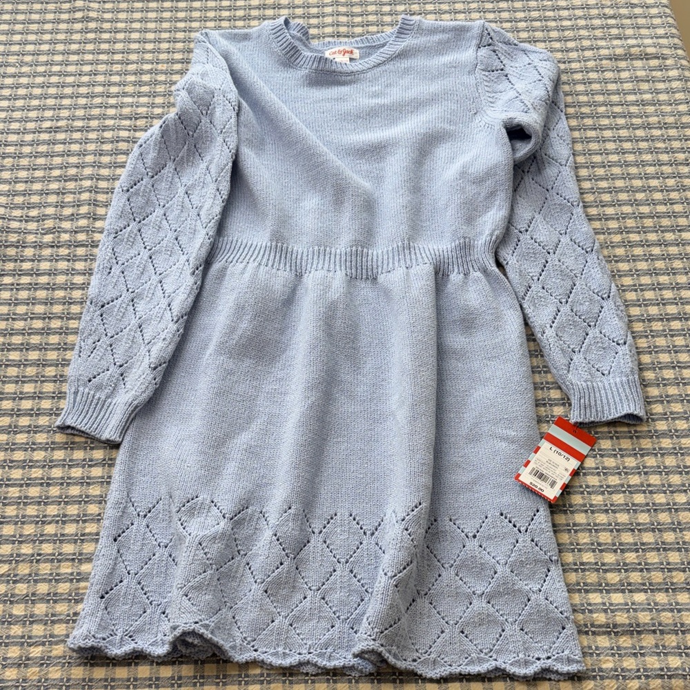 Cat & Jack Light Blue Knit Kids Dress
